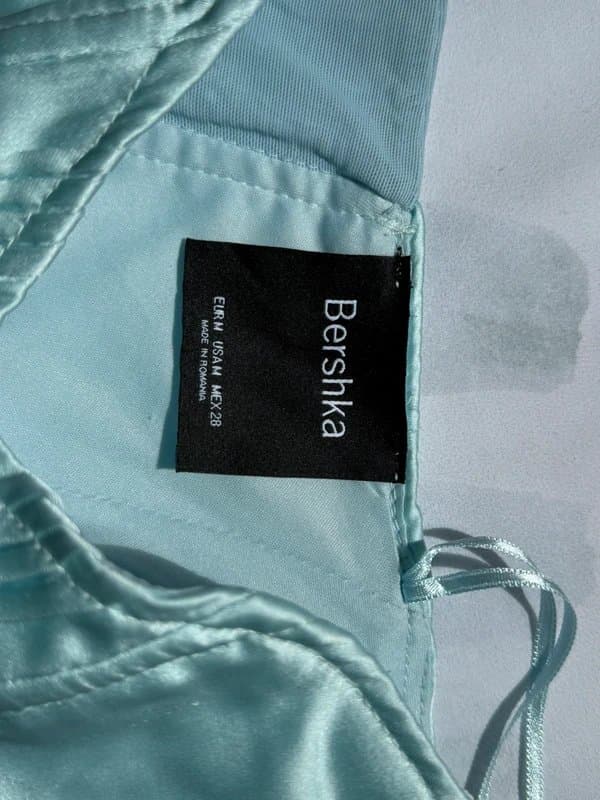 Bershka Satin blue Bershka corset