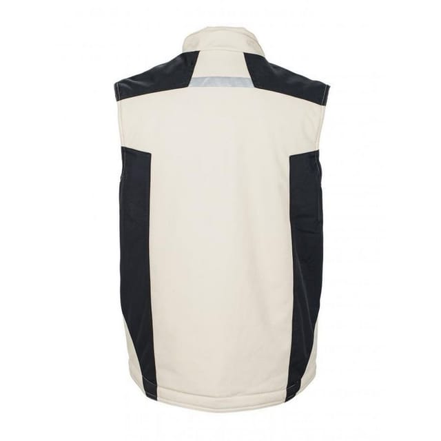 James and Nicholson James and Nicholson Men's Craftsmen Strong Softshell Gilet in Stone - 2
