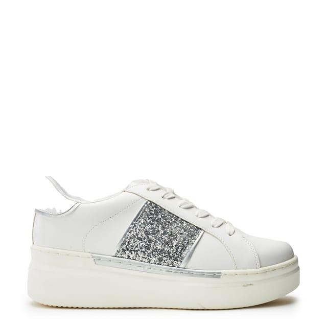 b.soleful b.soleful Women's 'Lavander' Porvair Trainers in Silver - 2