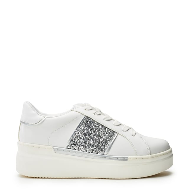 b.soleful b.soleful Women's 'Lavander' Porvair Trainers in Silver - 3