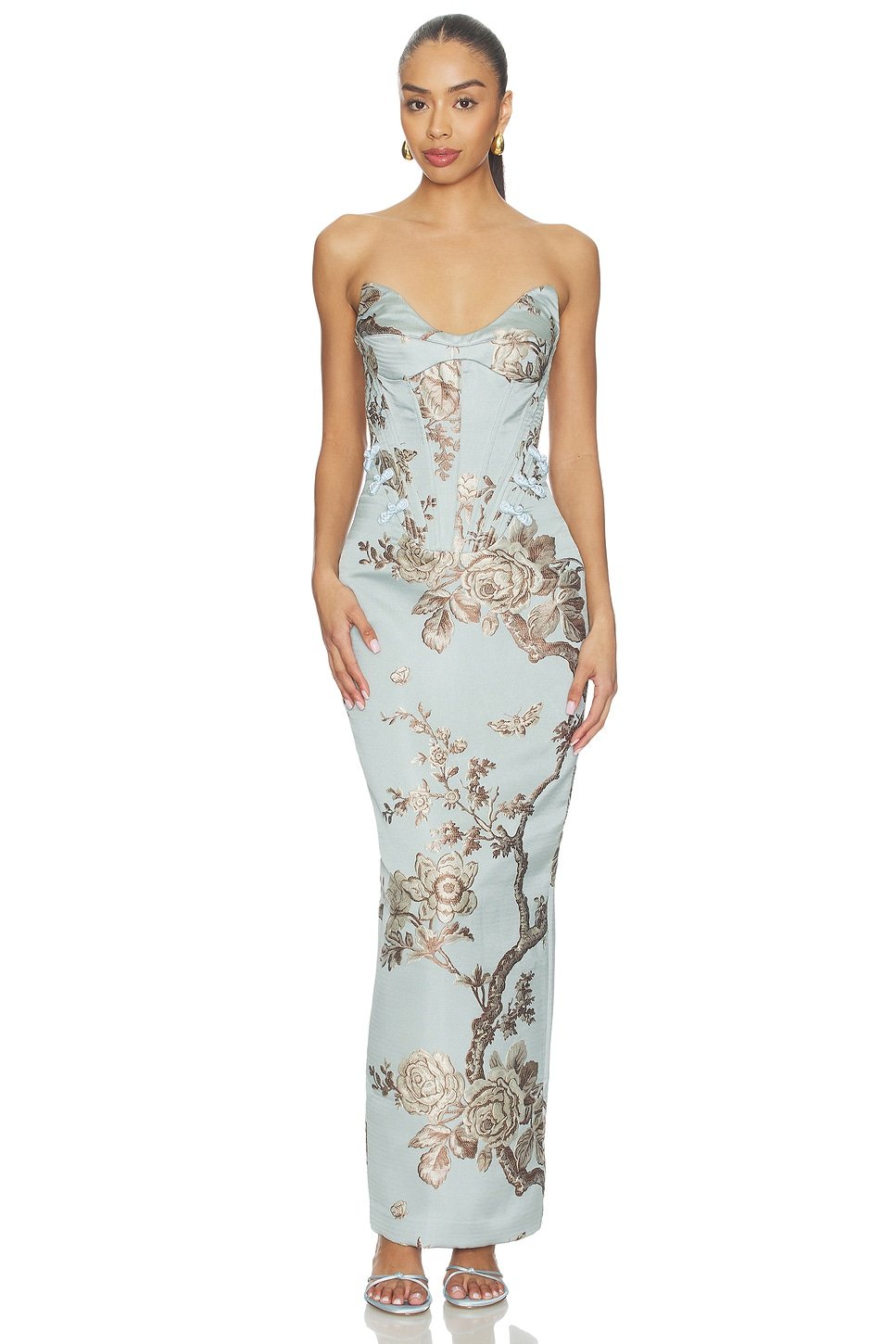 revolve Novella Brocade Dress - 1