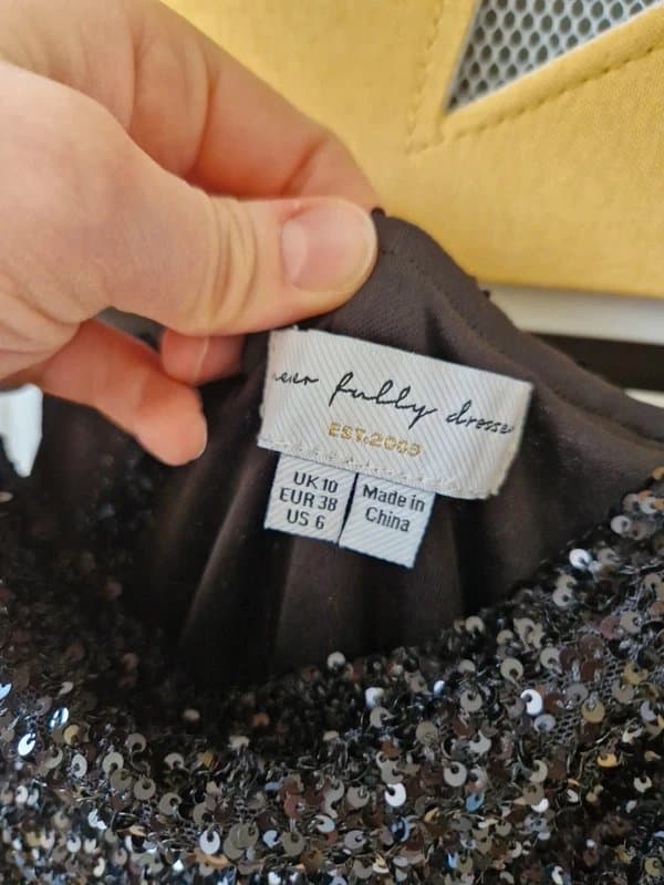 Never Fully Dressed Never fully dressed women's Black Dequin Mia Dress size 10