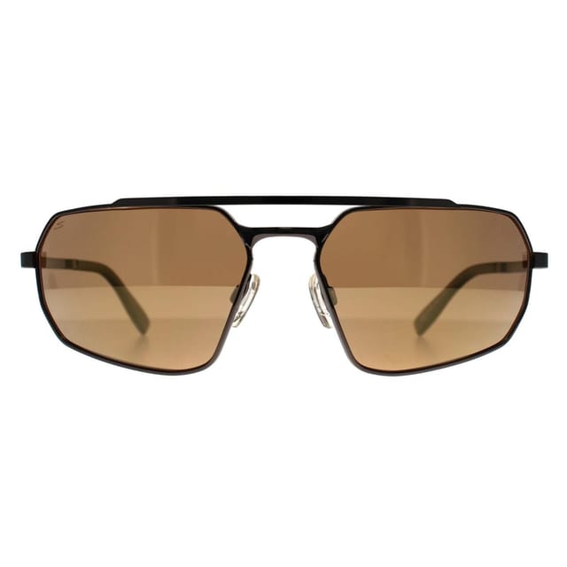 Serengeti Serengeti Men's Rectangle Shiny Gunmetal Saturn Polarized Drivers Gold Photochromic Hinkley in Grey - 2