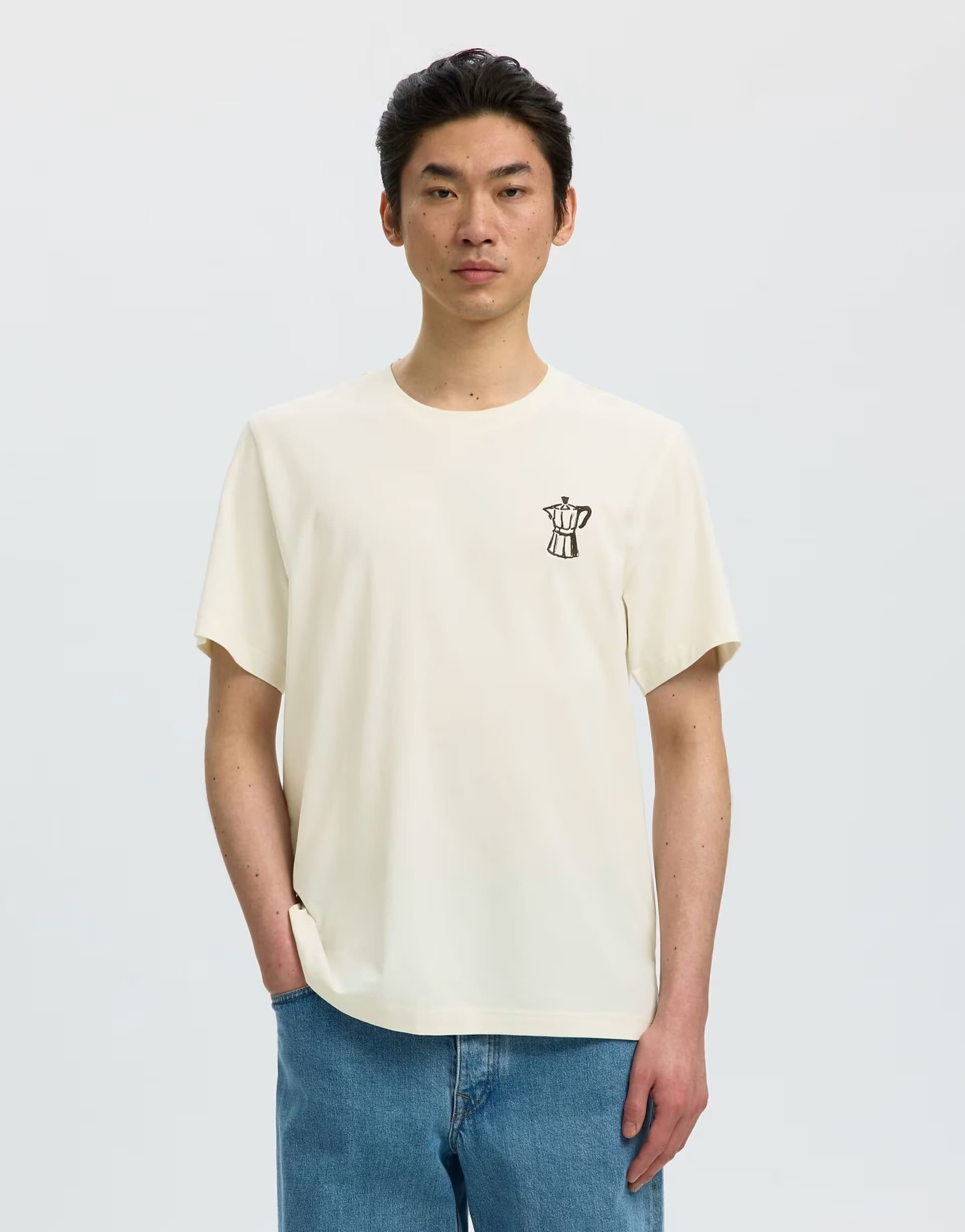 ASOS Selected T-shirt in egret