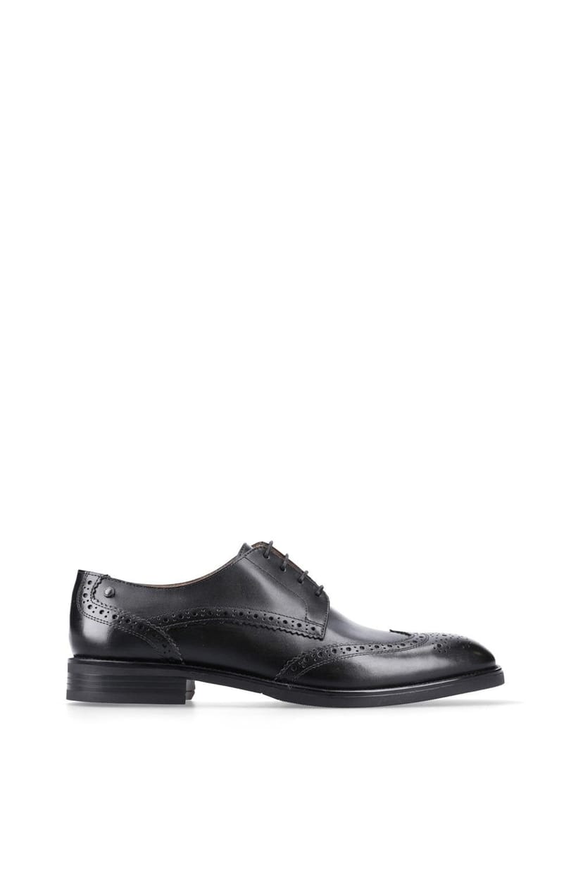 Base London Base London Men's Pocket Brogue Shoe in Black - 1