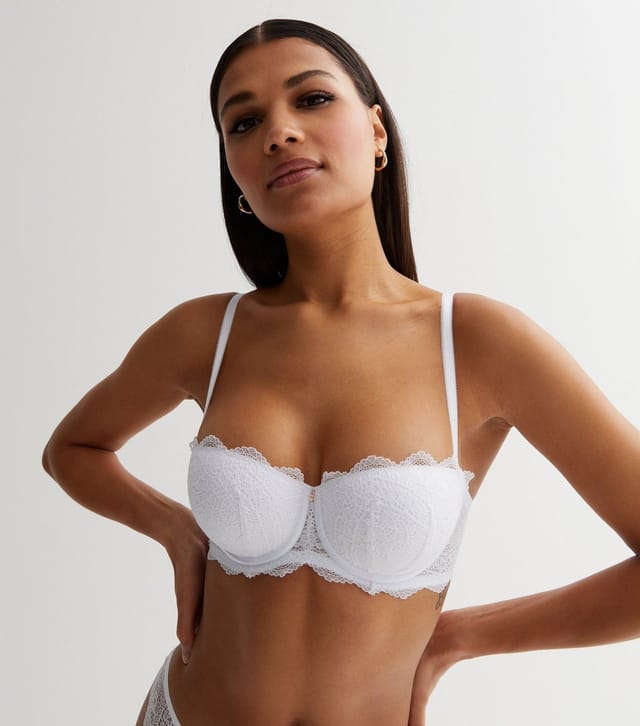 New Look Women's White Lace Moulded Strapless Bra New Look - 2