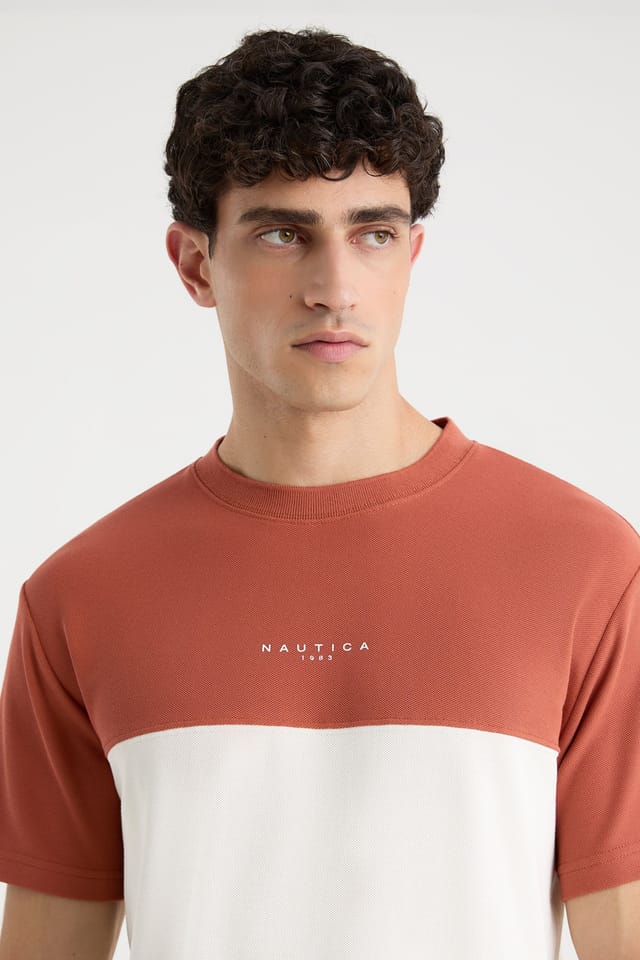 Nautica Nautica Men's Coleman T-Shirt in Terracotta - 3