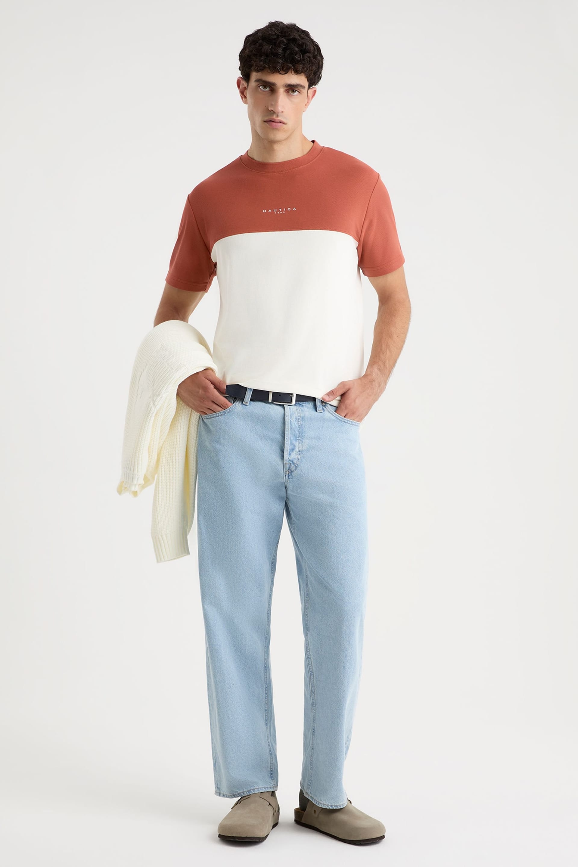 Nautica Nautica Men's Coleman T-Shirt in Terracotta - 4