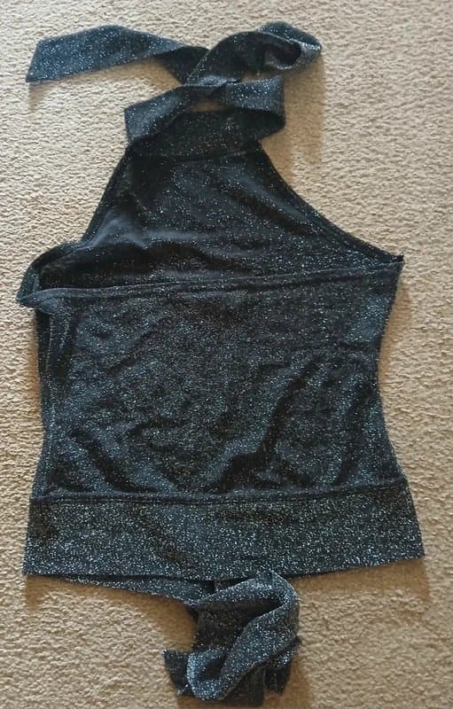 New Look New Look size 10 sparkly halter top. Cropped. Going out.