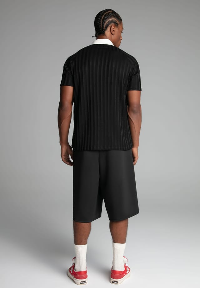 SikSilk SikSilk Men's Black Polo T-Shirt - 3