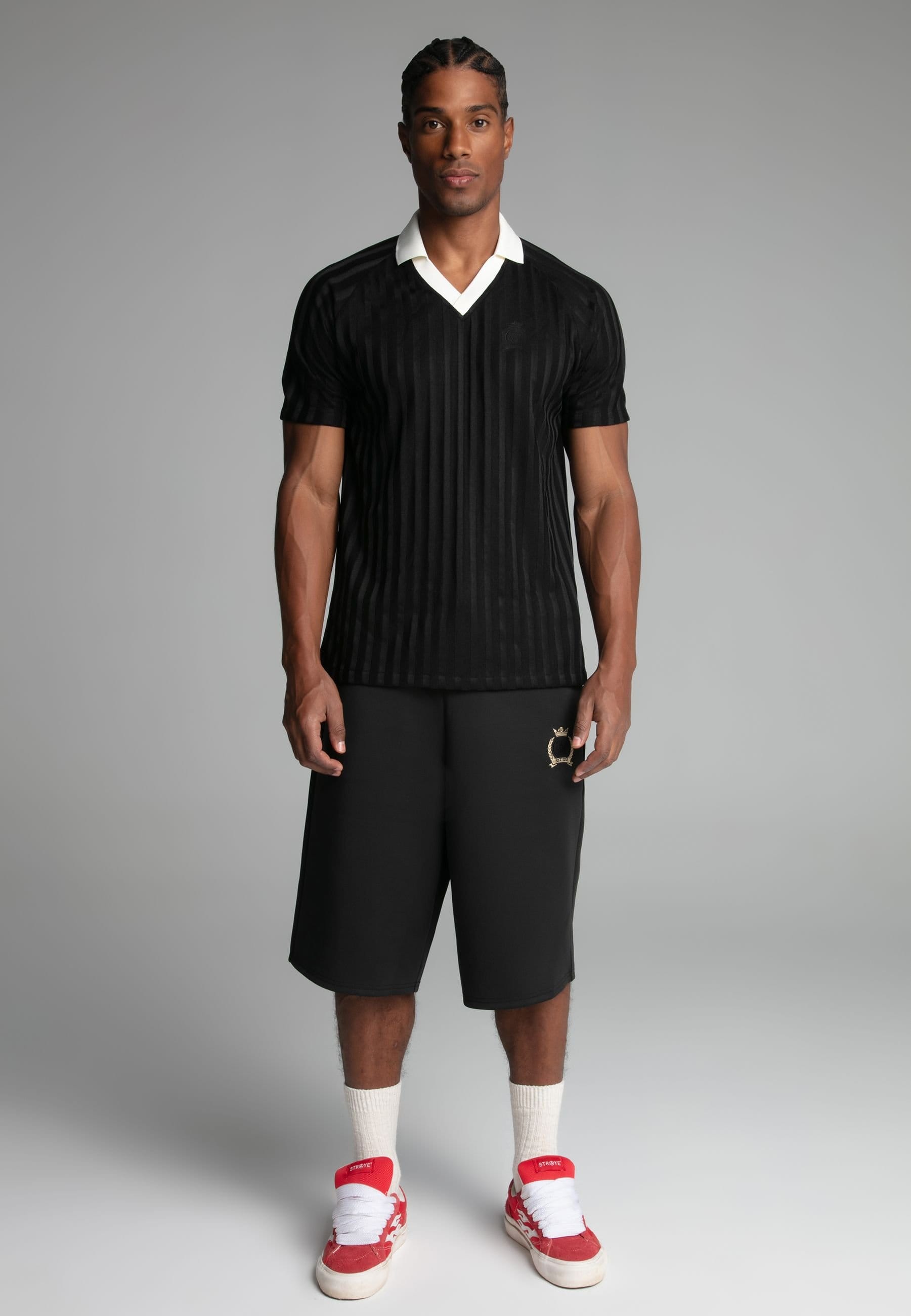 SikSilk SikSilk Men's Black Polo T-Shirt - 4