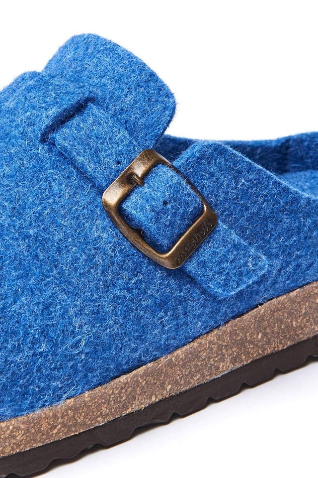 Moshulu Moshulu 'Rowan' Men's Felt Slippers in Blue - 3