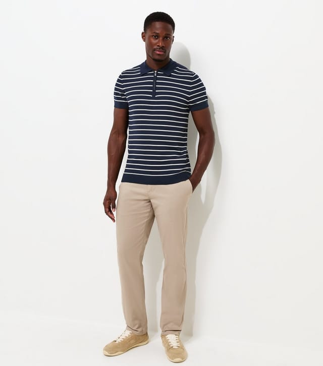 New Look Men's Stone Cotton Rich Slim Fit Chino Trousers New Look - 2