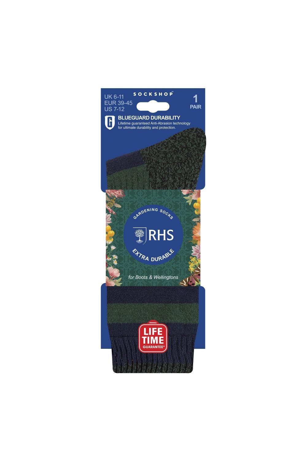 SOCKSHOP Blue Guard SOCKSHOP Blue Guard Men's Heavy Duty Thick Boot Socks | Long Lasting Gardening Crew Socks in Navy - 2