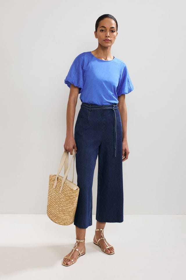 Phase Eight Phase Eight Women's Tate Puff Sleeve Top in Bright Blue - 3