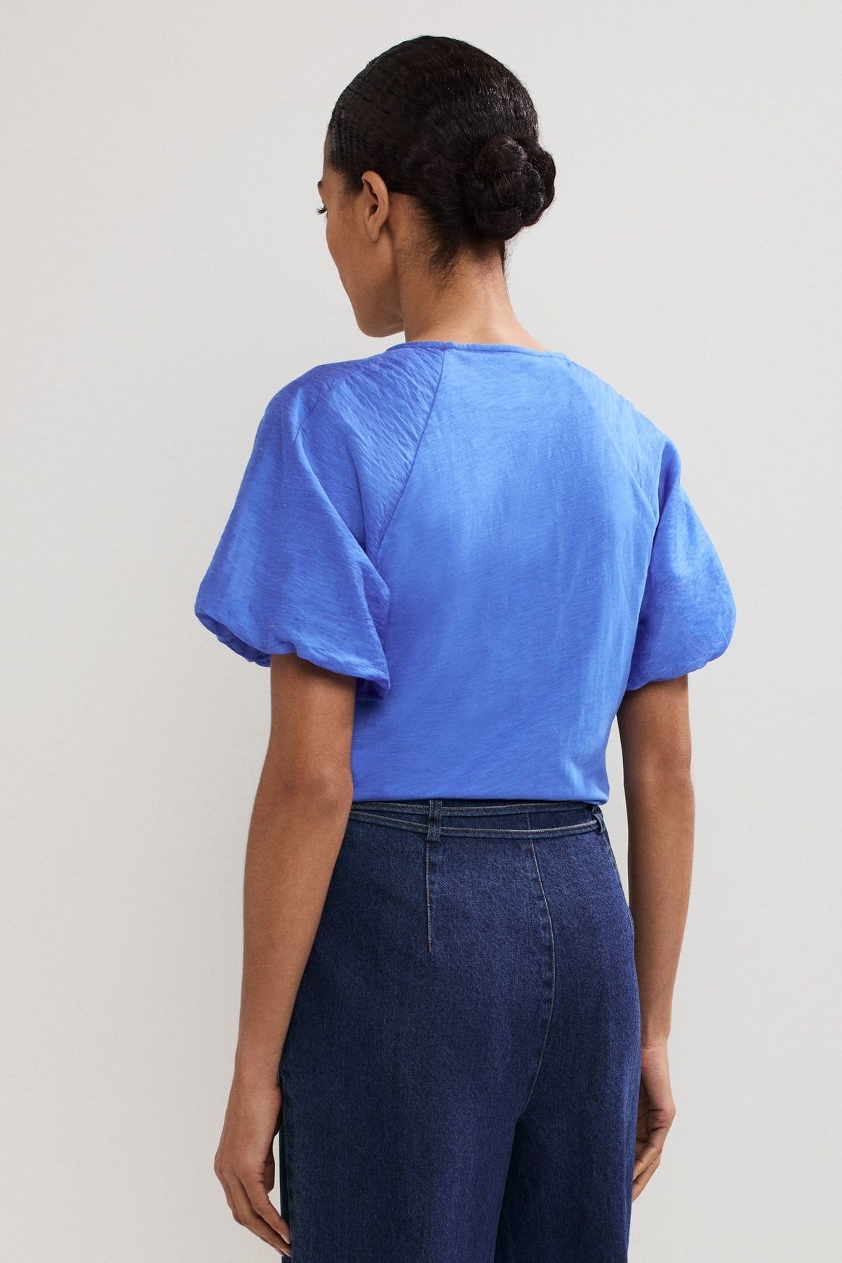Phase Eight Phase Eight Women's Tate Puff Sleeve Top in Bright Blue - 4