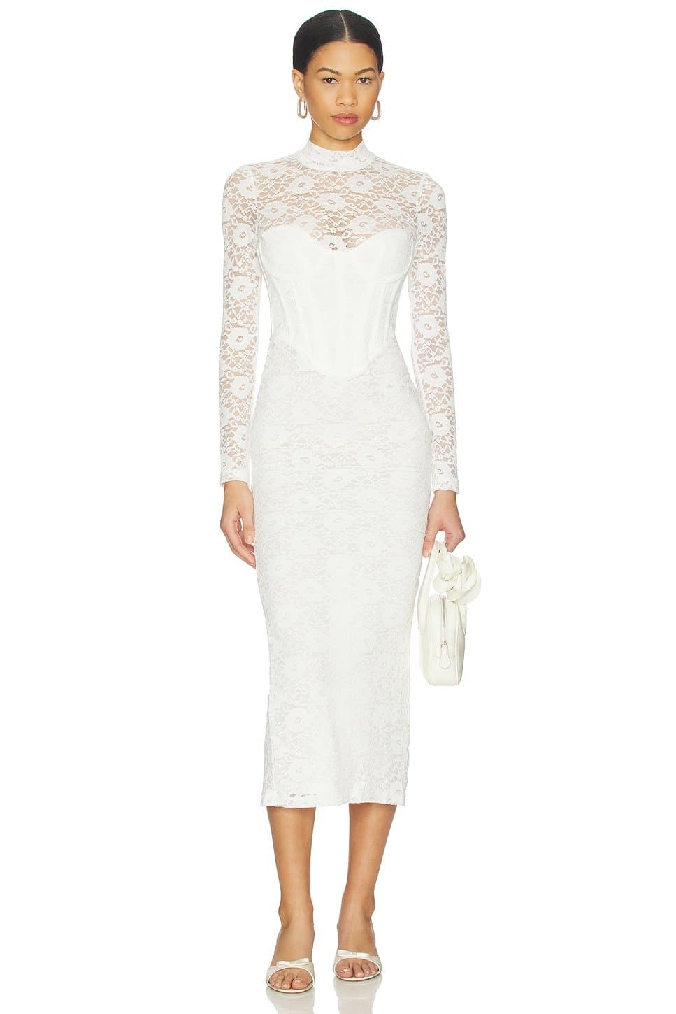 revolve Carmen Lace Corset Midi Dress