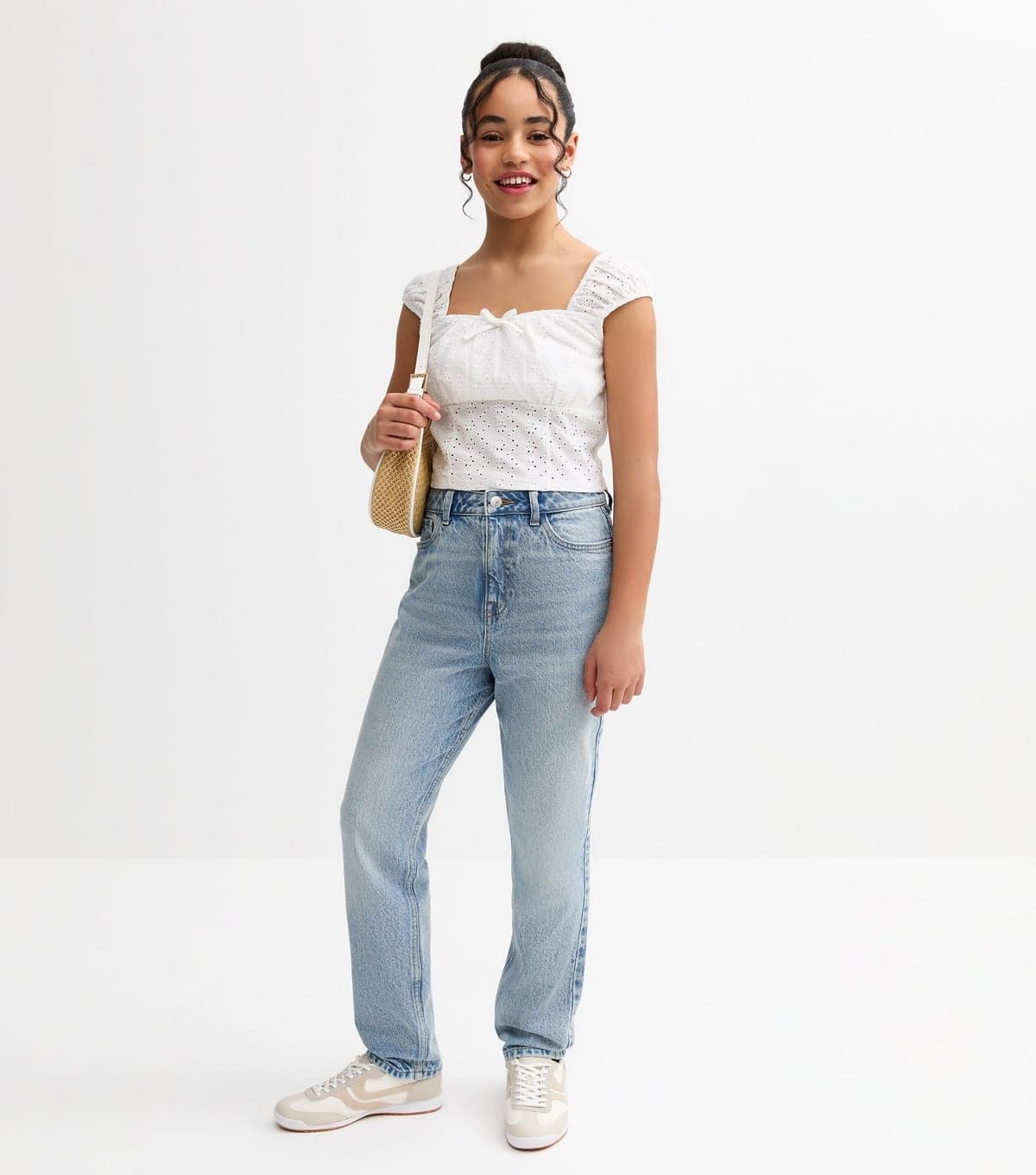 New Look Girls' Vintage Blue Mom Jeans New Look