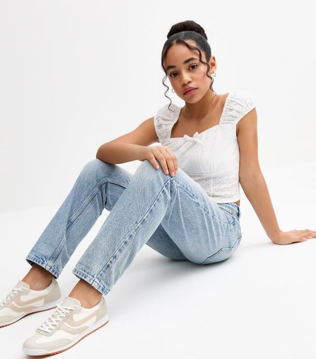 New Look Girls' Vintage Blue Mom Jeans New Look - 3