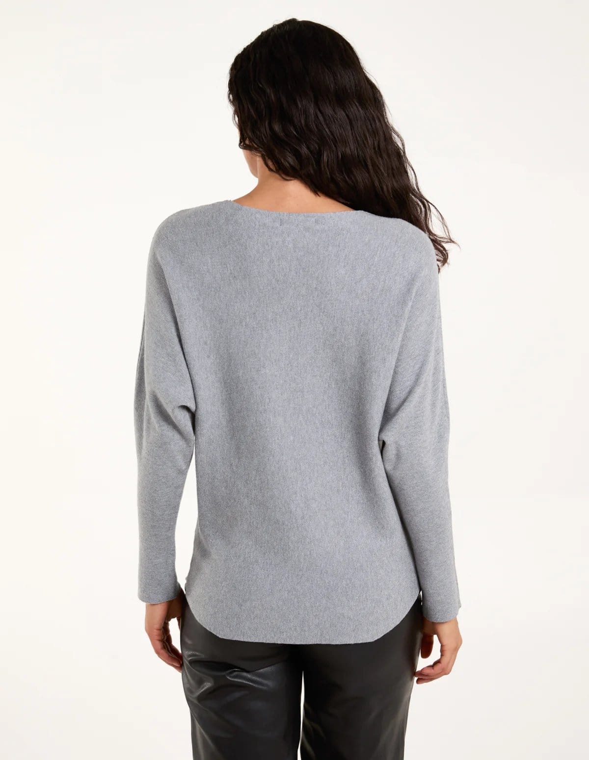 Blue Vanilla Sequin Flower Detail Batwing Jumper - 4