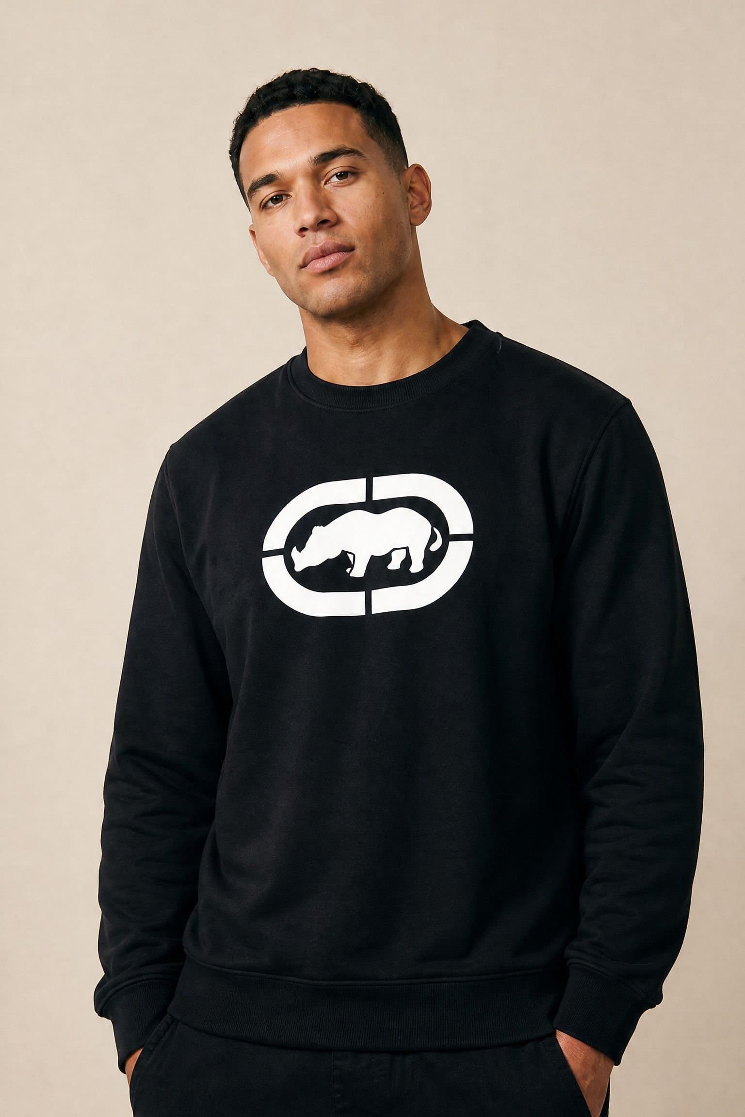 Ecko Untld. Ecko Untld. Men's Clean Logo Sweatshirt in Black