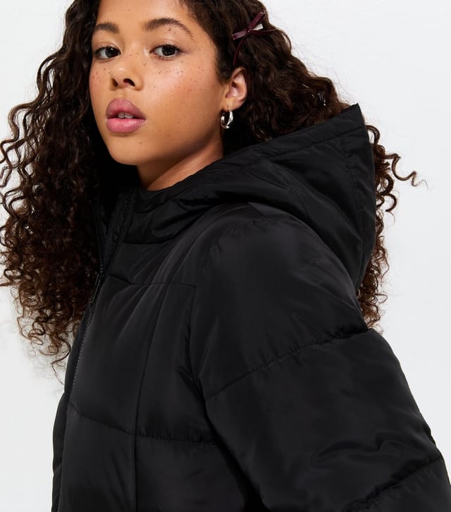 New Look Girls' Black Padded Hooded Jacket School New Look - 2