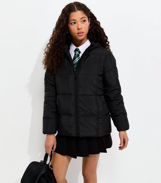 New Look Girls' Black Padded Hooded Jacket School New Look - 3