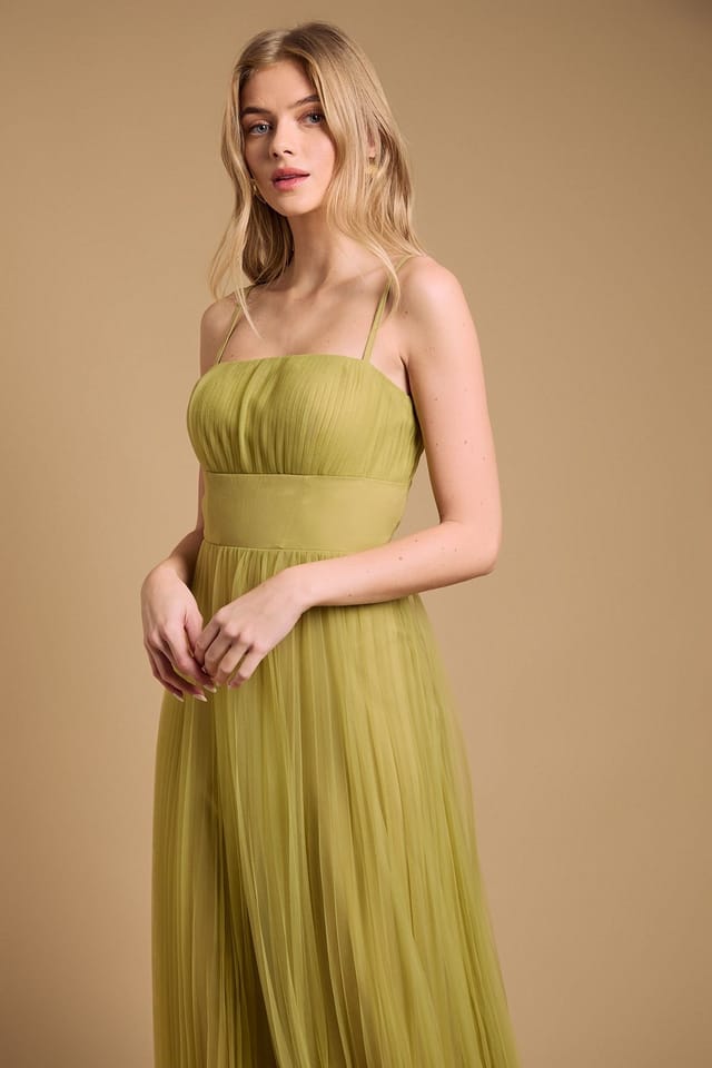 Oasis Oasis Women's Corset Detail Maxi Dress in Soft Lime - 2