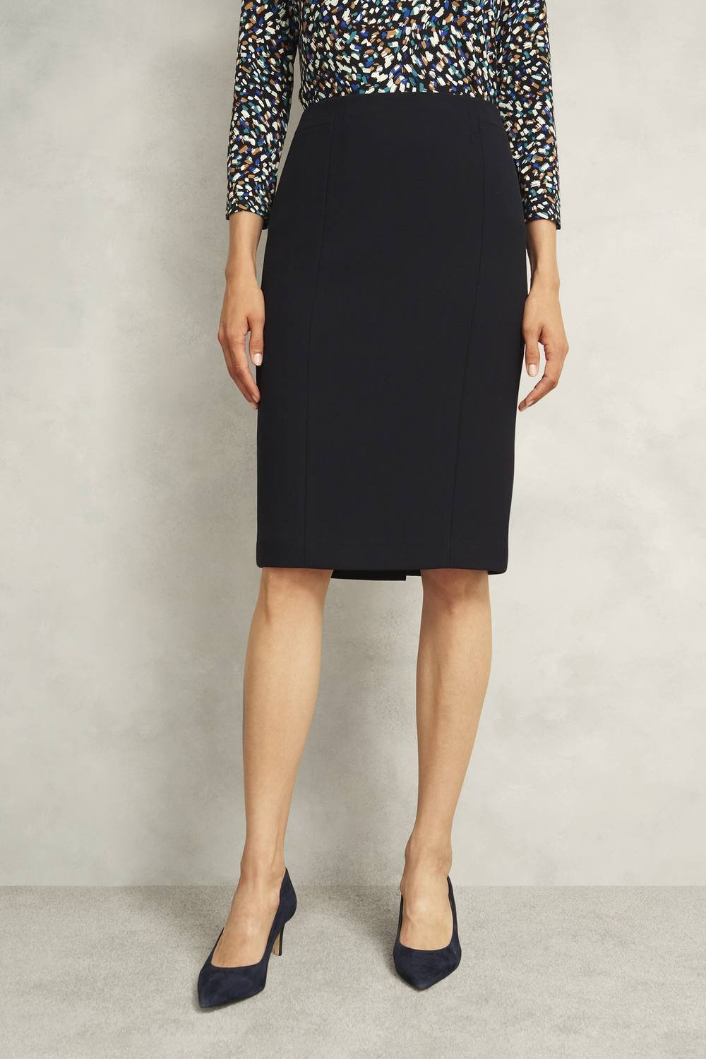Hobbs London Hobbs London Women's Ivy Skirt in Dark Navy - 3
