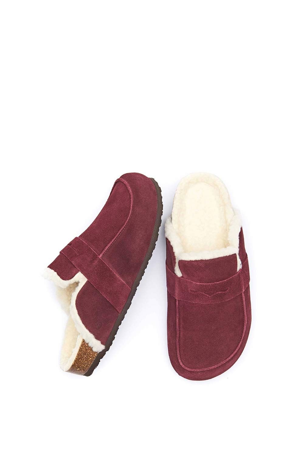 Moshulu Moshulu Women's 'Zinnia' Suede Loafer Mule in Dark Red - 2