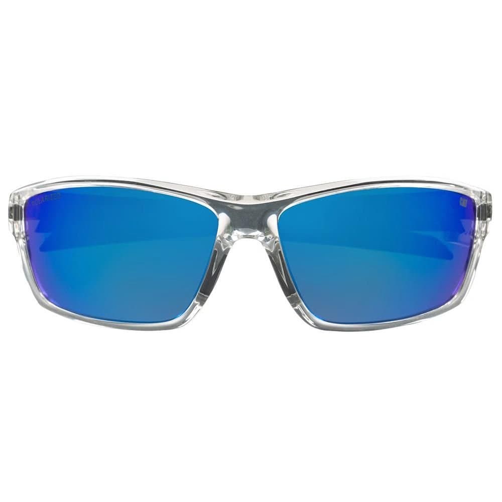 Caterpillar Caterpillar Men's Wrap Gloss Clear Crystal Blue Mirror Polarized CTS-8020