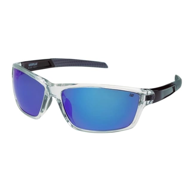 Caterpillar Caterpillar Men's Wrap Gloss Clear Crystal Blue Mirror Polarized CTS-8020 - 2