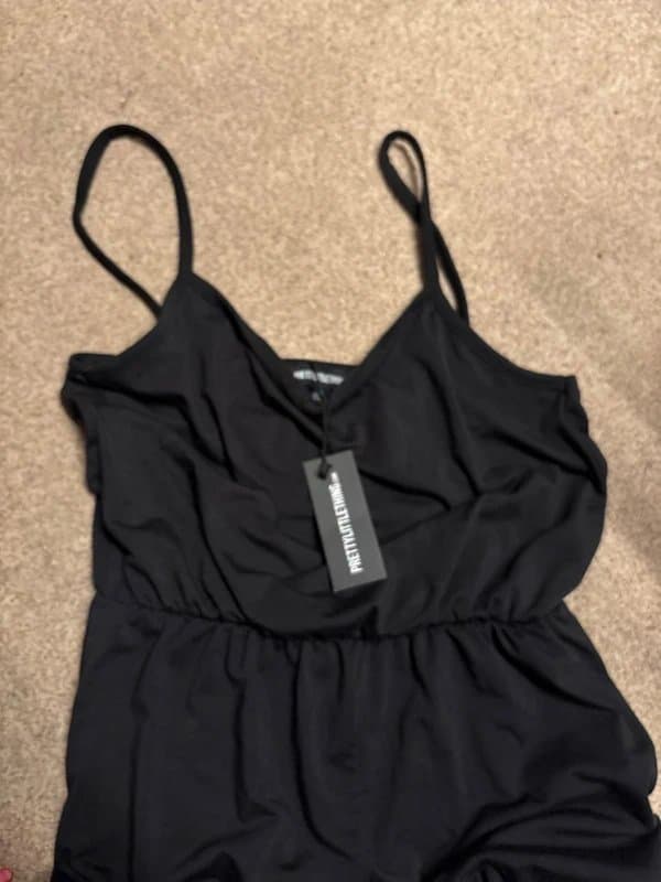 PLT PLT black cotton jumpsuit