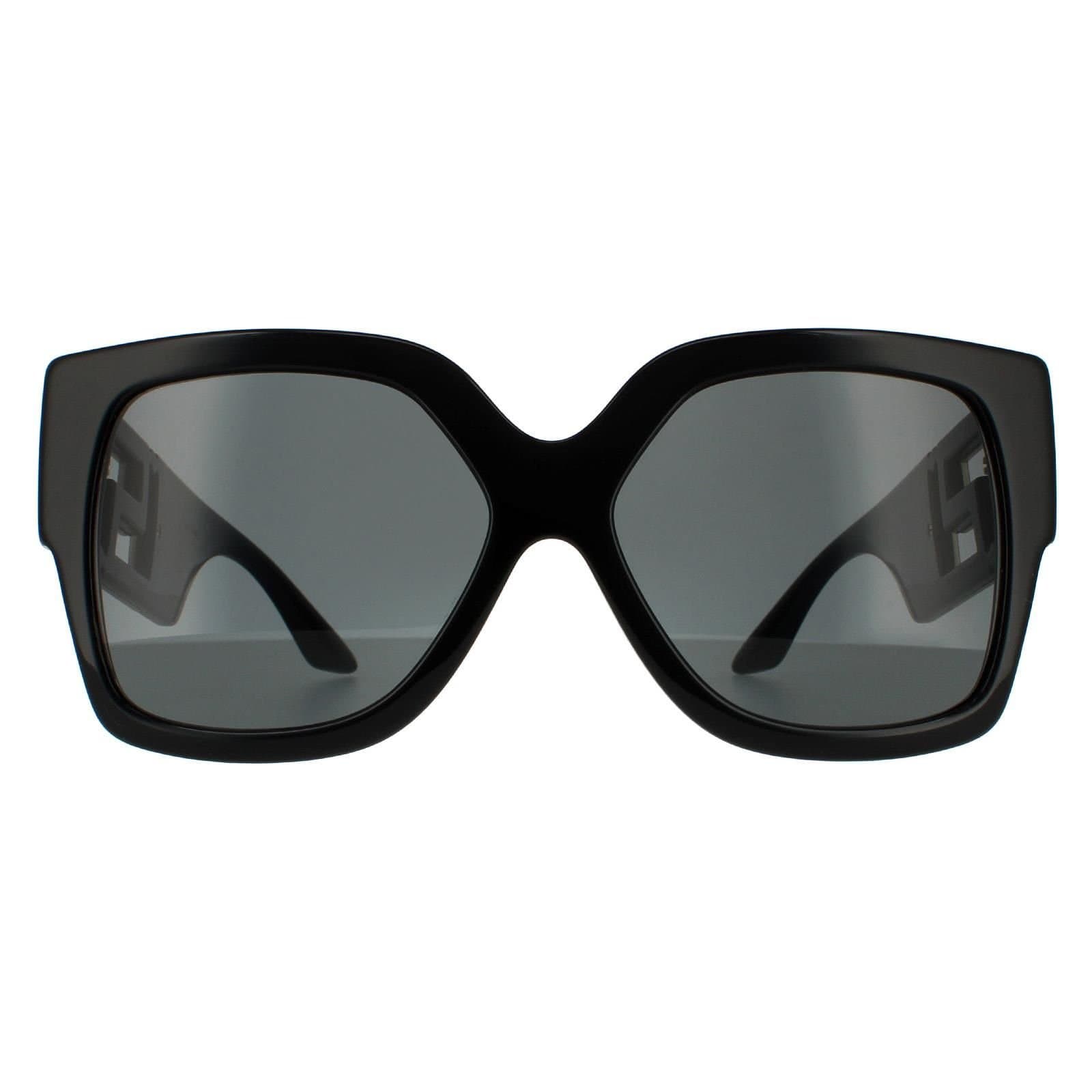 Versace Versace Women's Square Black Dark Grey Sunglasses