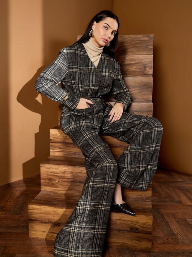 GWD by GEORGE W. DAVIES GWD by GEORGE W. DAVIES Women's GWD Aimee Brown Check Blazer - 2