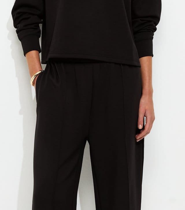 New Look Women's Premium Black Elasticated Waist Wide Leg Joggers New Look - 3