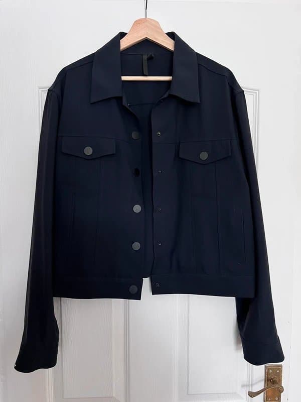 Topshop Topshop Boutique Navy Cropped Lightweight Jacket UK 14