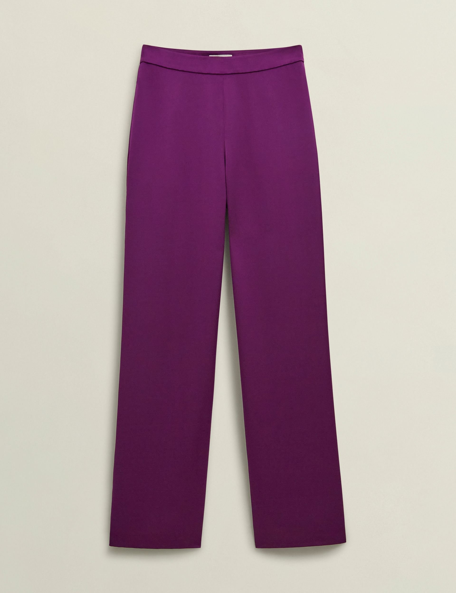 Hobbs London Hobbs London Women's Judith Satin High Waisted Trousers in Grape - 2