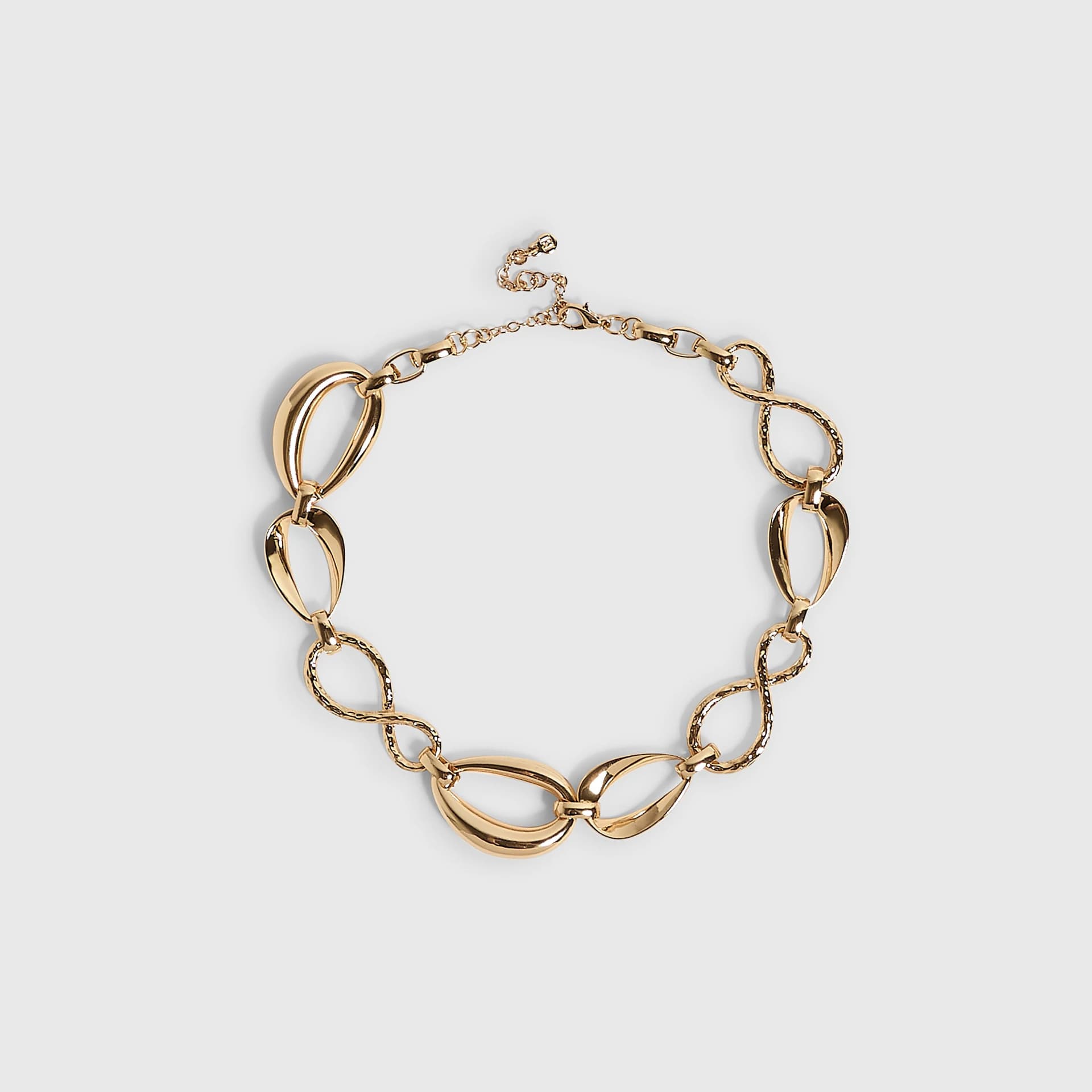 River Island River Island Womens Gold Fancy Link Infinity Necklace