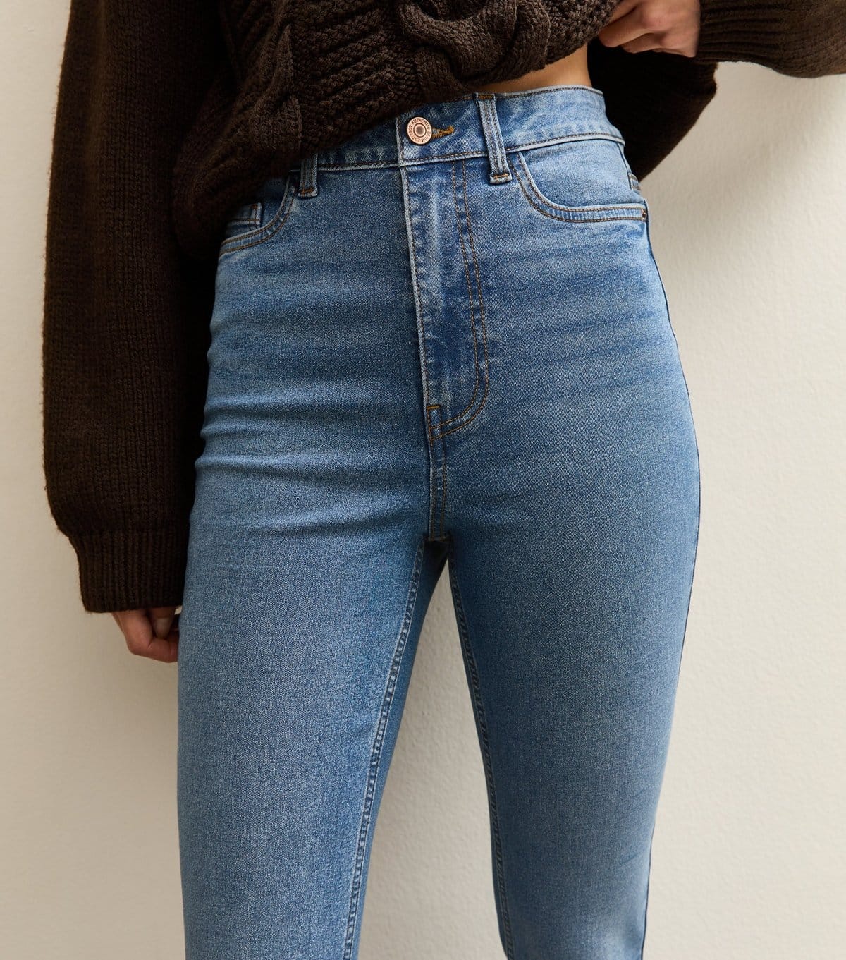 New Look Women's Blue Waist Enhance Quinn Bootcut Stretch Denim Jeans New Look - 4