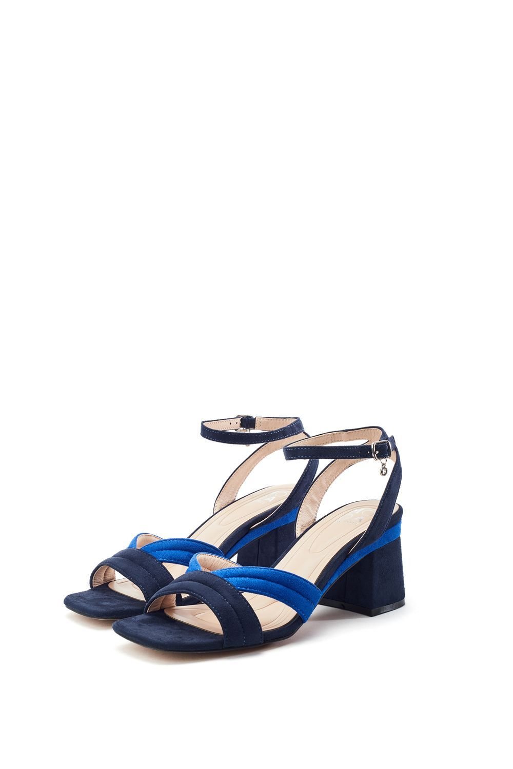Moda In Pelle Moda In Pelle Women's 'Madelia' Alcantara Heeled Sandals in Navy - 2