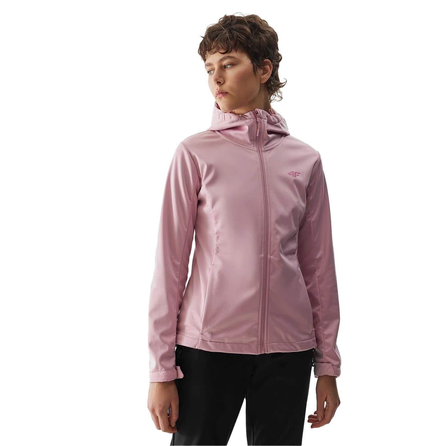 4F 4F Women's WSS24TSOFF215 Windproof Soft Shell Jacket in Pink
