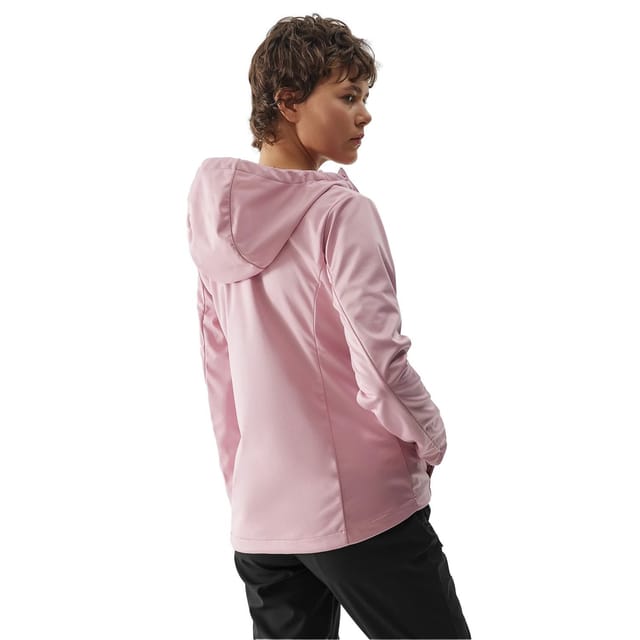 4F 4F Women's WSS24TSOFF215 Windproof Soft Shell Jacket in Pink - 2