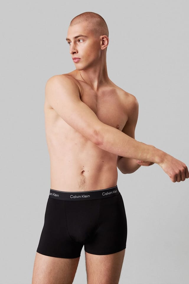 Calvin Klein Calvin Klein Men's Icon Cotton Relaxed Fit Trunk 3P, Black - 2