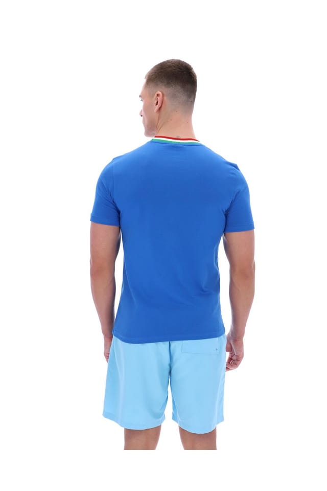 Sergio Tacchini Sergio Tacchini Men's Rainer FC T-Shirt Blue/Green in Blue - 2