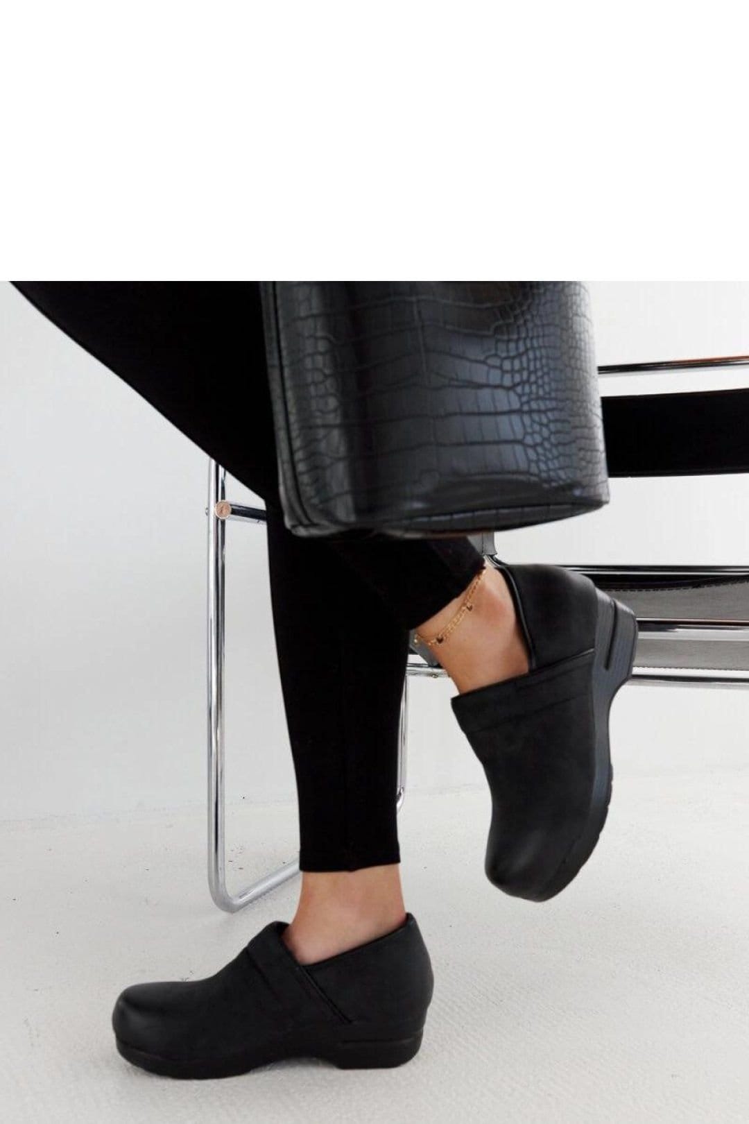 Love Lace Love Lace Women's Slip On Platform Low Half Shoes with Round Toe for Autumn Winter in Black - 4