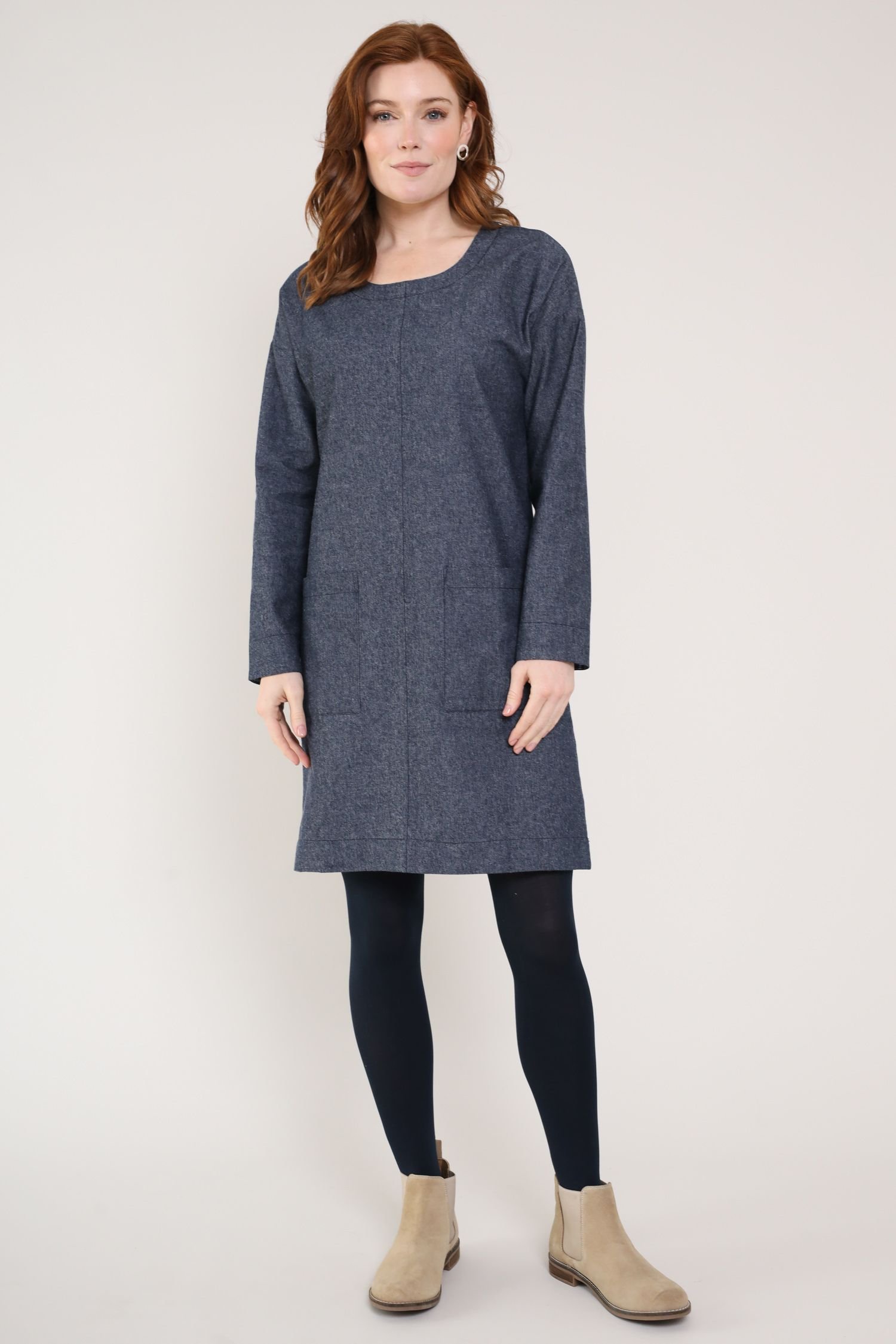 Nomads Clothing Nomads Clothing Women's Cotton Pocket Tunic Dress in Blue - 3