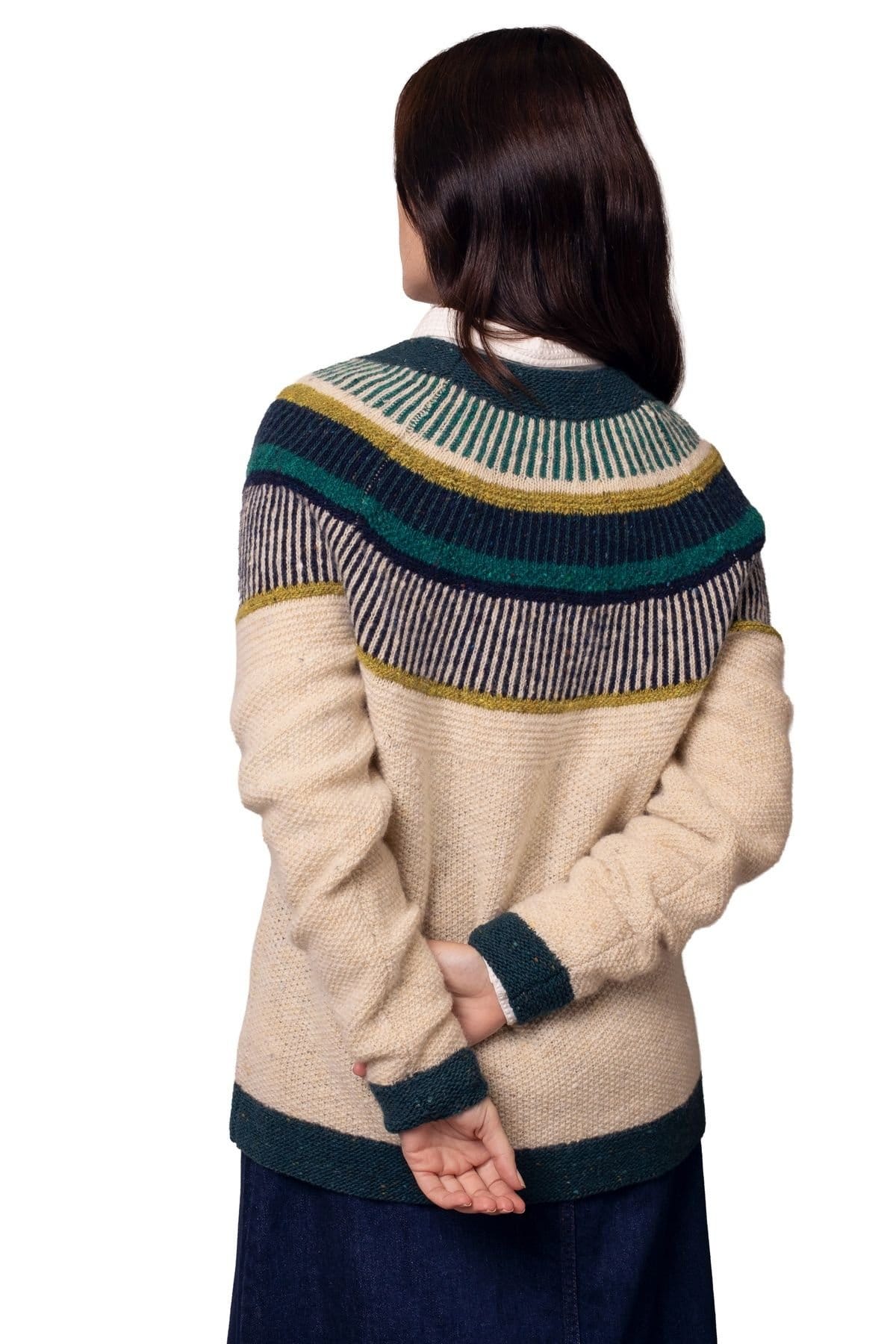 Celtic & Co Celtic & Co Women's Statement Donegal Sweater in Light Beige - 4
