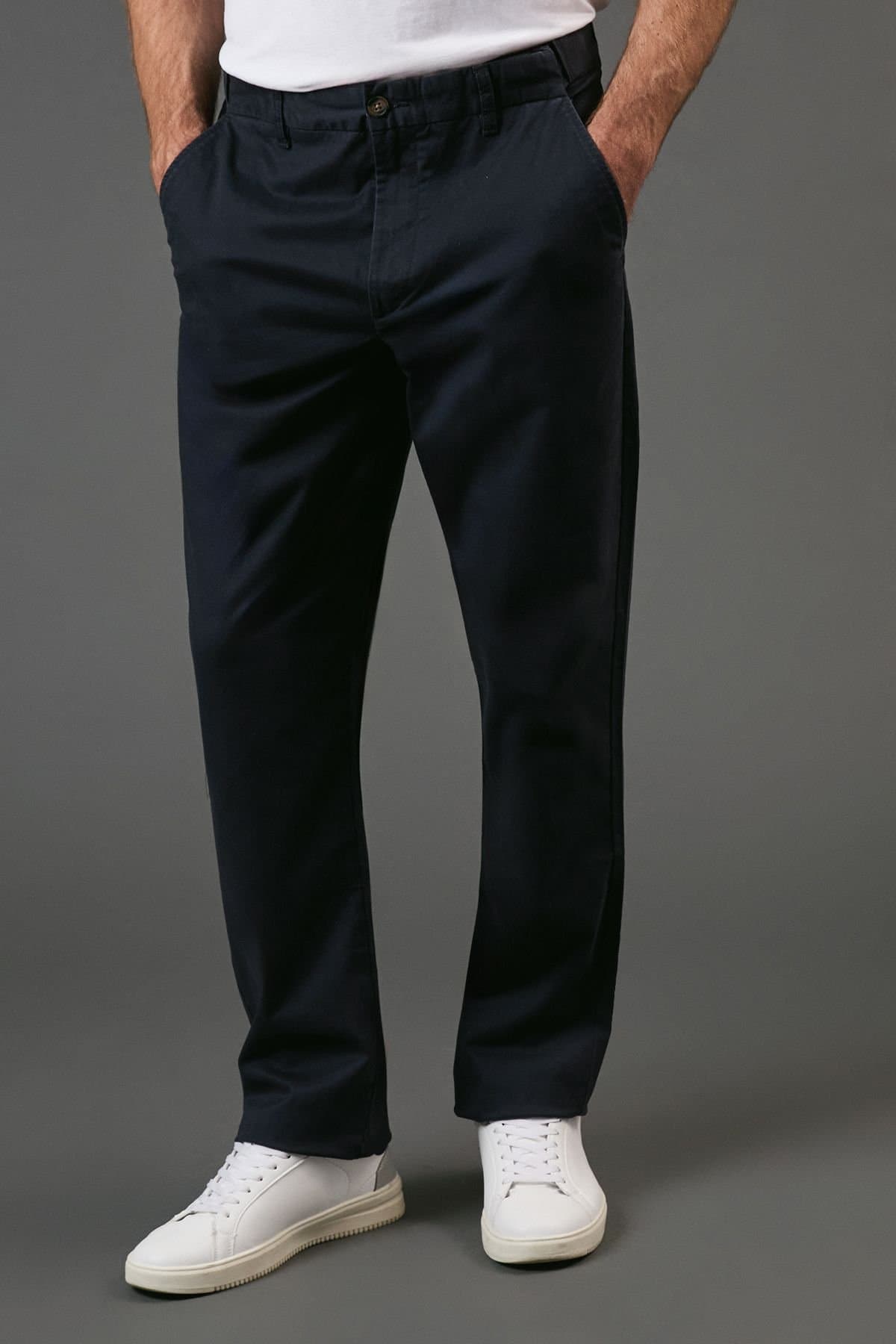 Maine Maine Men's Premium Chino Trousers in Navy