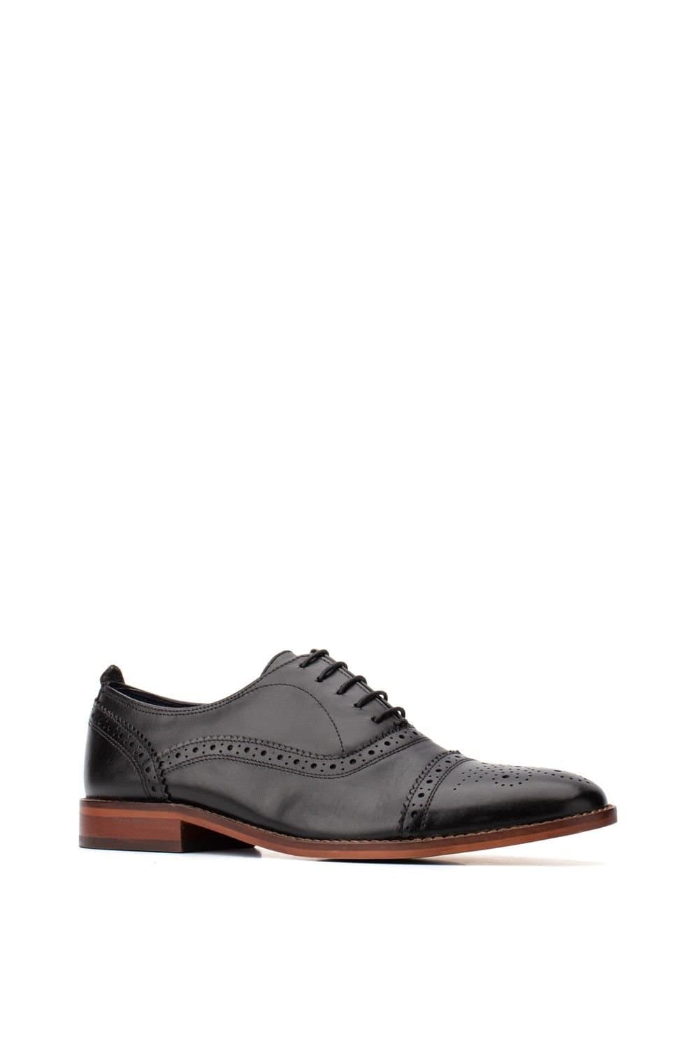 Base London Base London Men's Cast Waxy Brogue Shoe in Black